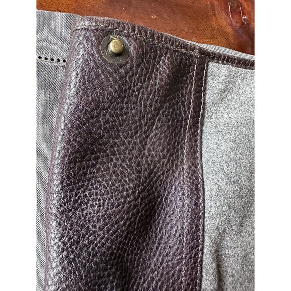 Banana Republic Chatham XL Leather Tote Shopper Purse Overnight Nomad Bag gray - Picture 9 of 16